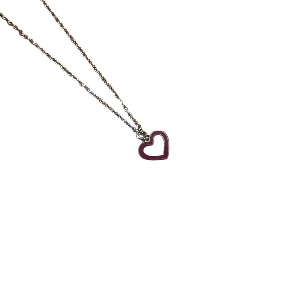 Coach Plum Purple Heart Necklace - Picture 2 of 3